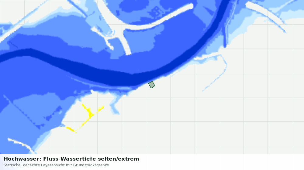 Statische Kartenansicht: Hochwasser: Fluss-Wassertiefe selten/extrem