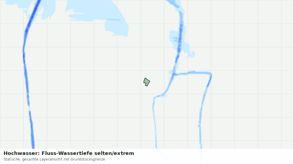 Statische Kartenansicht: Hochwasser: Fluss-Wassertiefe selten/extrem