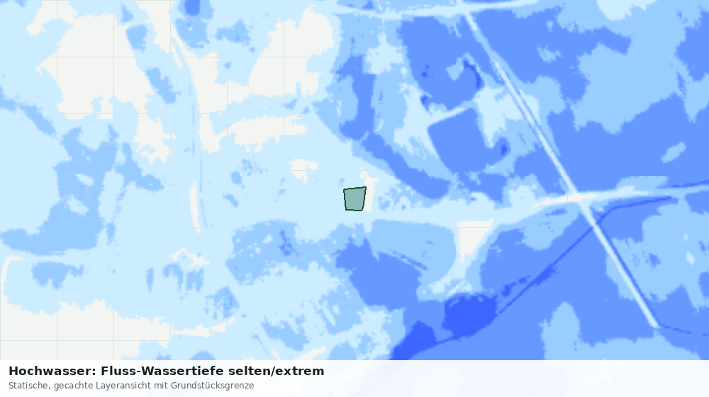 Statische Kartenansicht: Hochwasser: Fluss-Wassertiefe selten/extrem