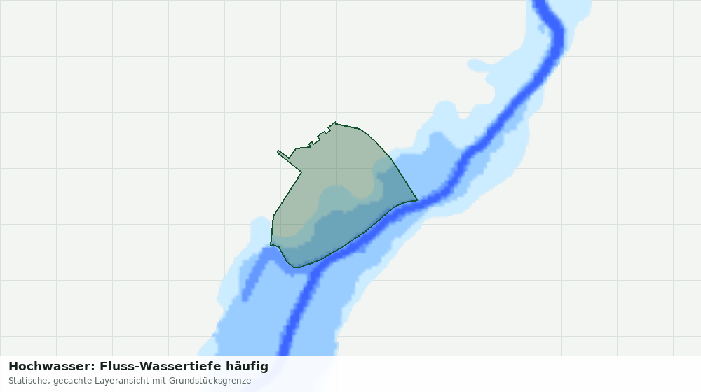 Statische Kartenansicht: Hochwasser: Fluss-Wassertiefe häufig