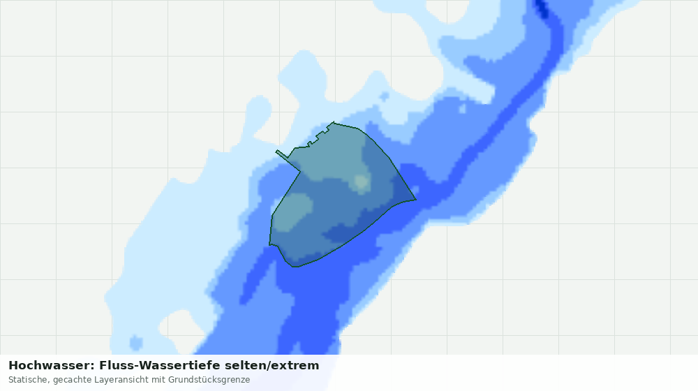 Statische Kartenansicht: Hochwasser: Fluss-Wassertiefe selten/extrem