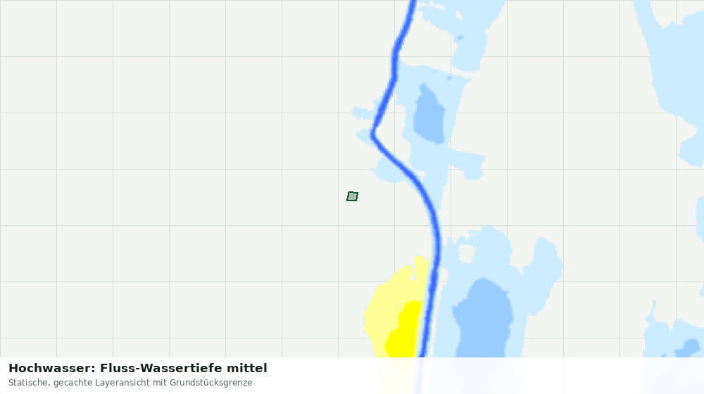 Statische Kartenansicht: Hochwasser: Fluss-Wassertiefe mittel