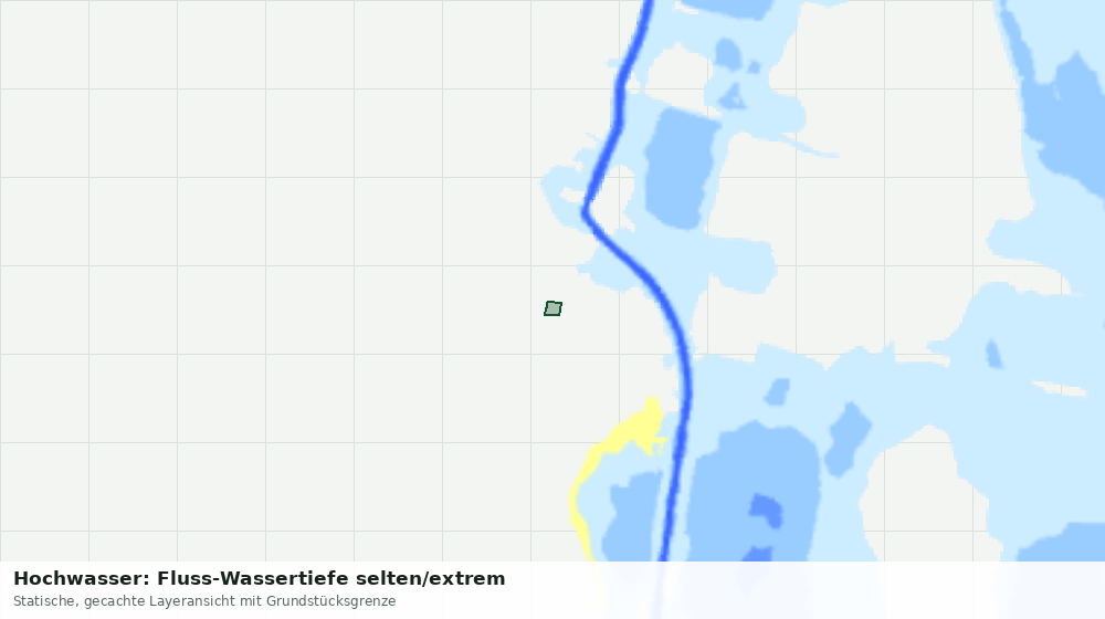 Statische Kartenansicht: Hochwasser: Fluss-Wassertiefe selten/extrem