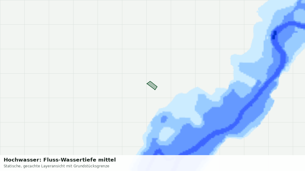 Statische Kartenansicht: Hochwasser: Fluss-Wassertiefe mittel
