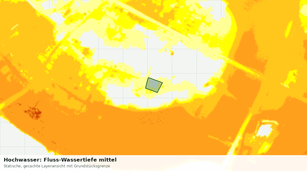 Statische Kartenansicht: Hochwasser: Fluss-Wassertiefe mittel