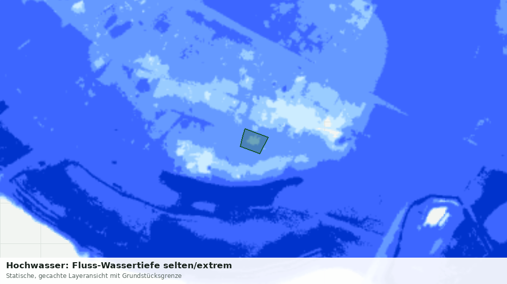 Statische Kartenansicht: Hochwasser: Fluss-Wassertiefe selten/extrem