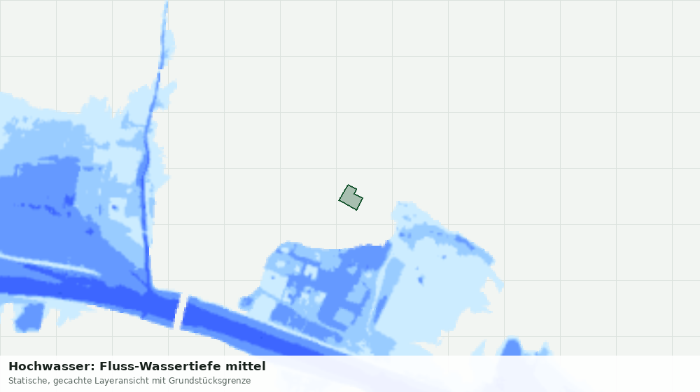 Statische Kartenansicht: Hochwasser: Fluss-Wassertiefe mittel