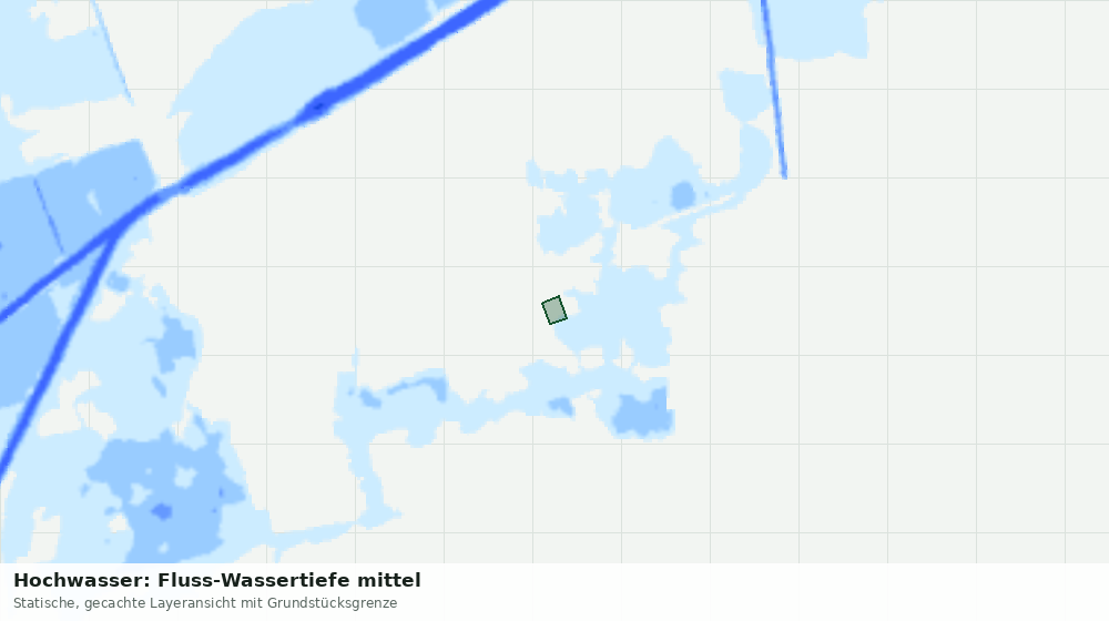 Statische Kartenansicht: Hochwasser: Fluss-Wassertiefe mittel