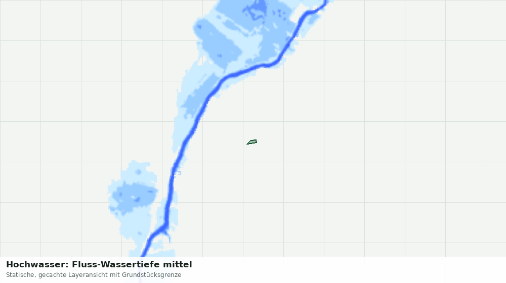 Statische Kartenansicht: Hochwasser: Fluss-Wassertiefe mittel
