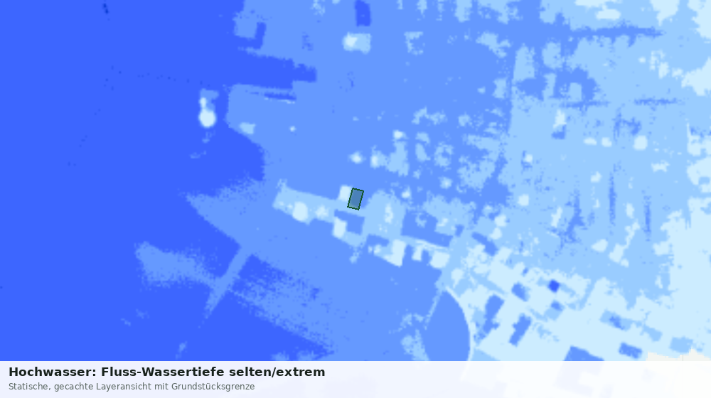Statische Kartenansicht: Hochwasser: Fluss-Wassertiefe selten/extrem