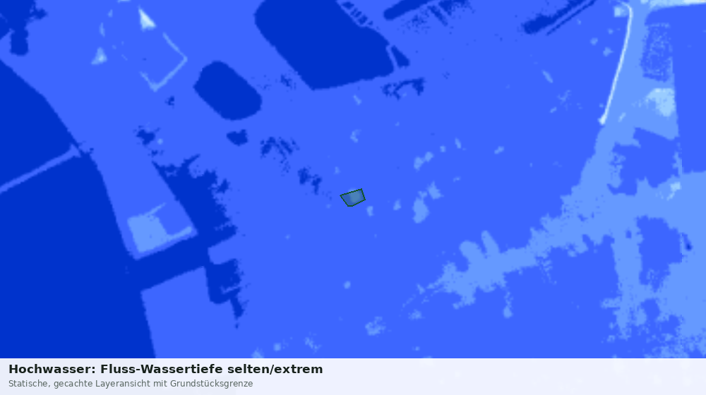 Statische Kartenansicht: Hochwasser: Fluss-Wassertiefe selten/extrem