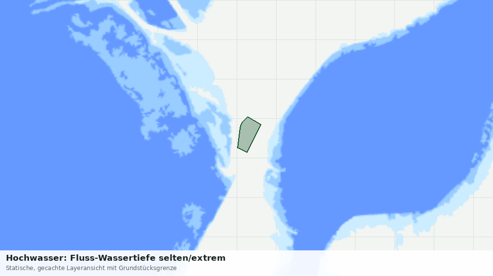 Statische Kartenansicht: Hochwasser: Fluss-Wassertiefe selten/extrem