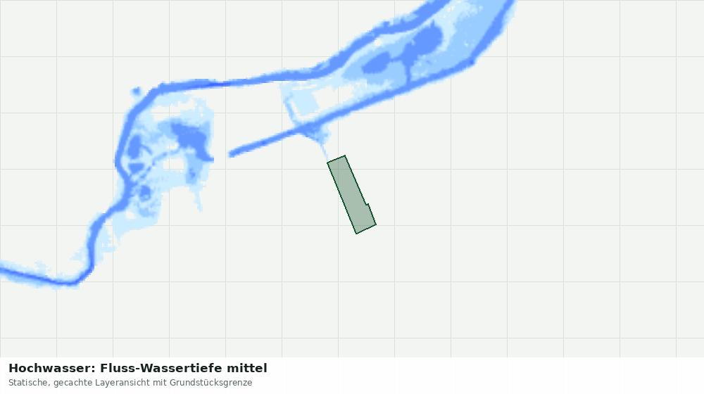 Statische Kartenansicht: Hochwasser: Fluss-Wassertiefe mittel