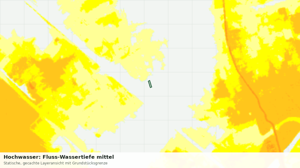 Statische Kartenansicht: Hochwasser: Fluss-Wassertiefe mittel