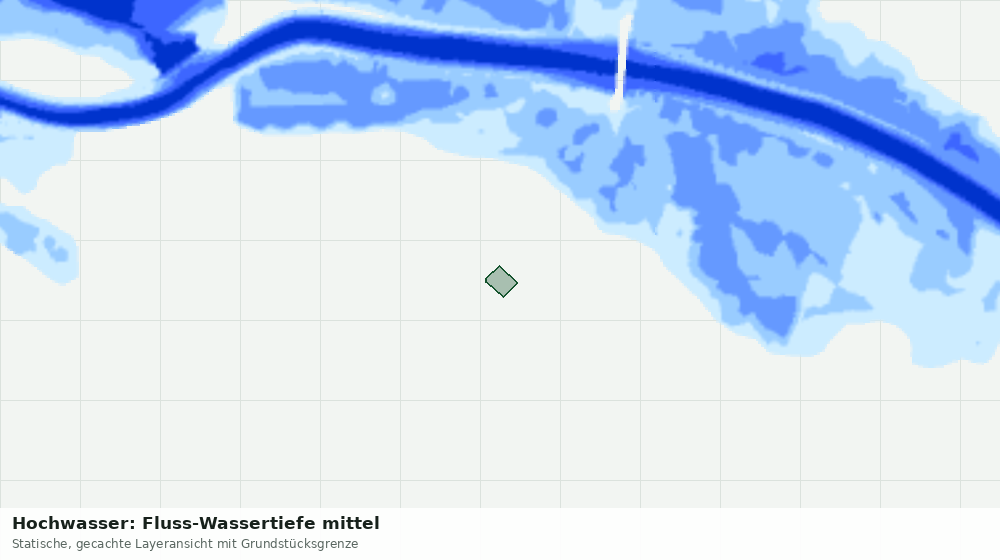 Statische Kartenansicht: Hochwasser: Fluss-Wassertiefe mittel