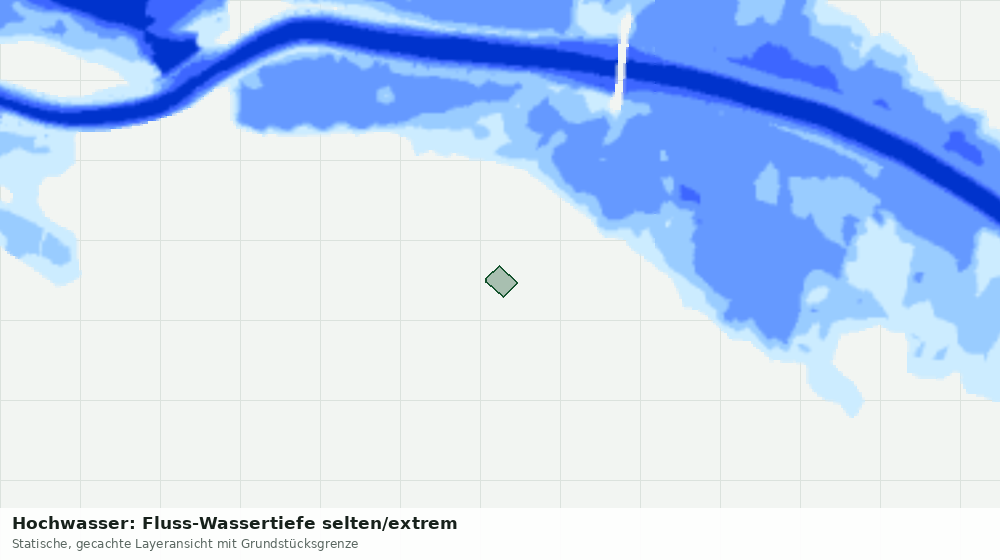 Statische Kartenansicht: Hochwasser: Fluss-Wassertiefe selten/extrem