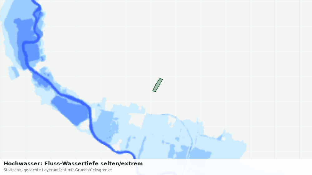 Statische Kartenansicht: Hochwasser: Fluss-Wassertiefe selten/extrem