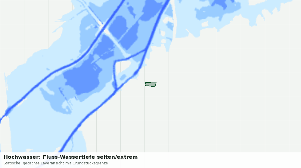 Statische Kartenansicht: Hochwasser: Fluss-Wassertiefe selten/extrem