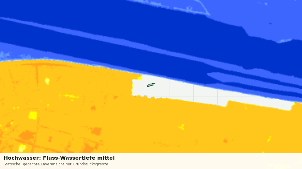 Statische Kartenansicht: Hochwasser: Fluss-Wassertiefe mittel