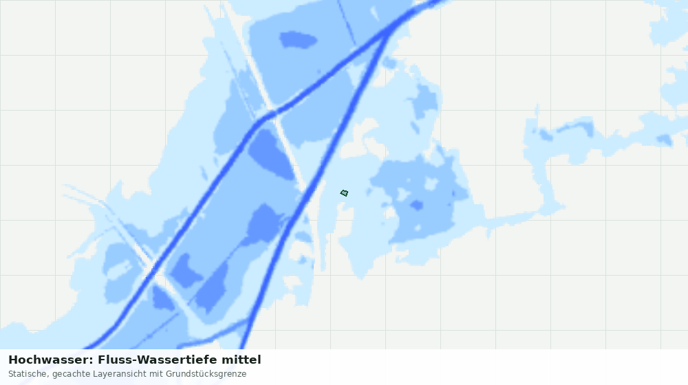 Statische Kartenansicht: Hochwasser: Fluss-Wassertiefe mittel
