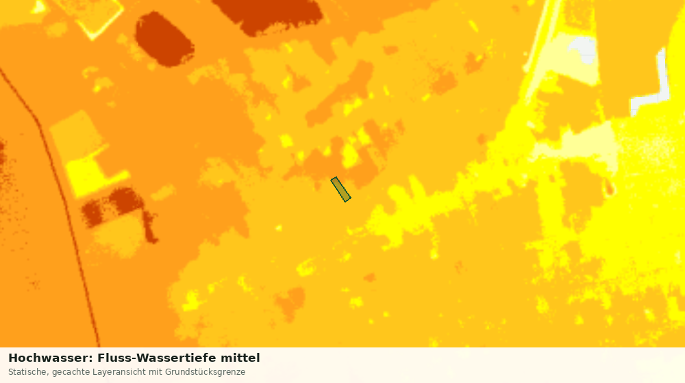 Statische Kartenansicht: Hochwasser: Fluss-Wassertiefe mittel