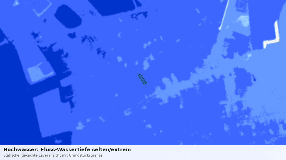 Statische Kartenansicht: Hochwasser: Fluss-Wassertiefe selten/extrem