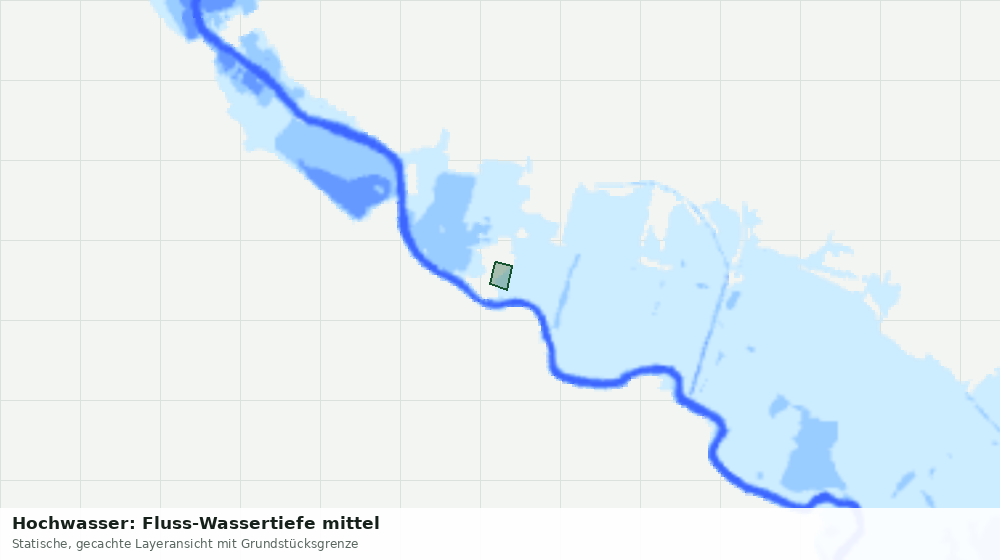 Statische Kartenansicht: Hochwasser: Fluss-Wassertiefe mittel