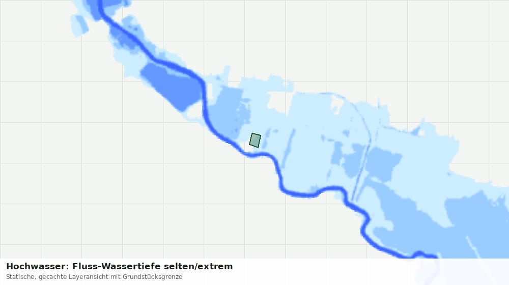 Statische Kartenansicht: Hochwasser: Fluss-Wassertiefe selten/extrem