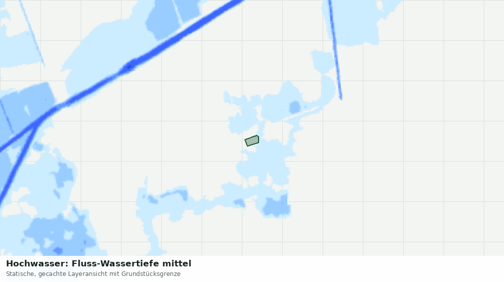 Statische Kartenansicht: Hochwasser: Fluss-Wassertiefe mittel