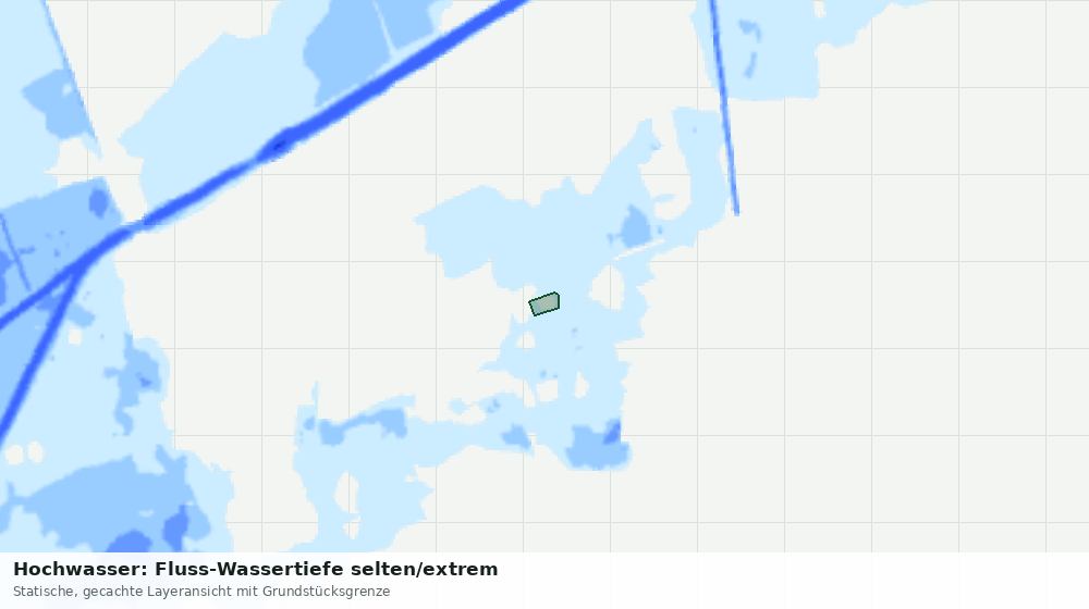 Statische Kartenansicht: Hochwasser: Fluss-Wassertiefe selten/extrem