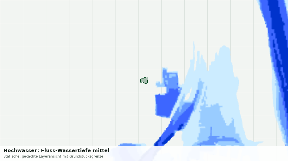 Statische Kartenansicht: Hochwasser: Fluss-Wassertiefe mittel