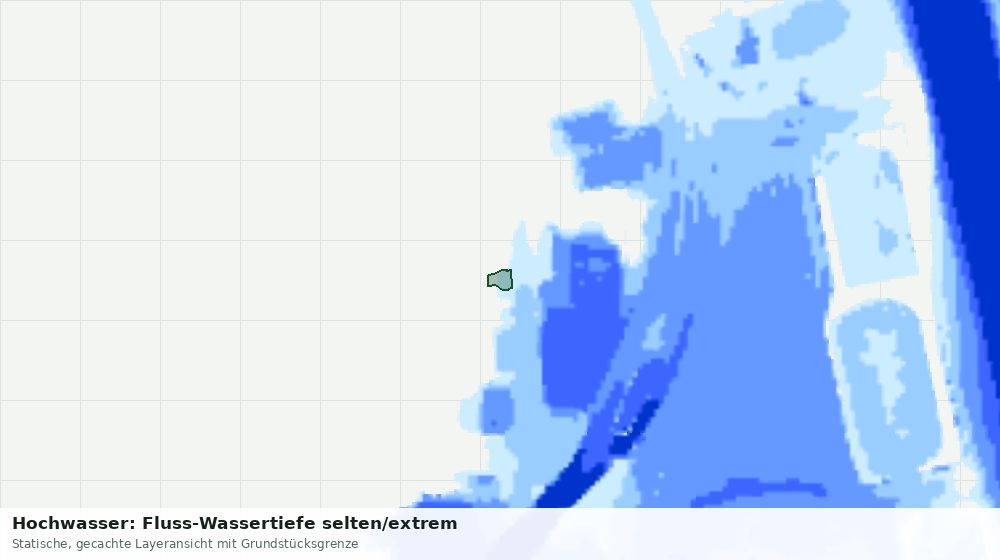 Statische Kartenansicht: Hochwasser: Fluss-Wassertiefe selten/extrem