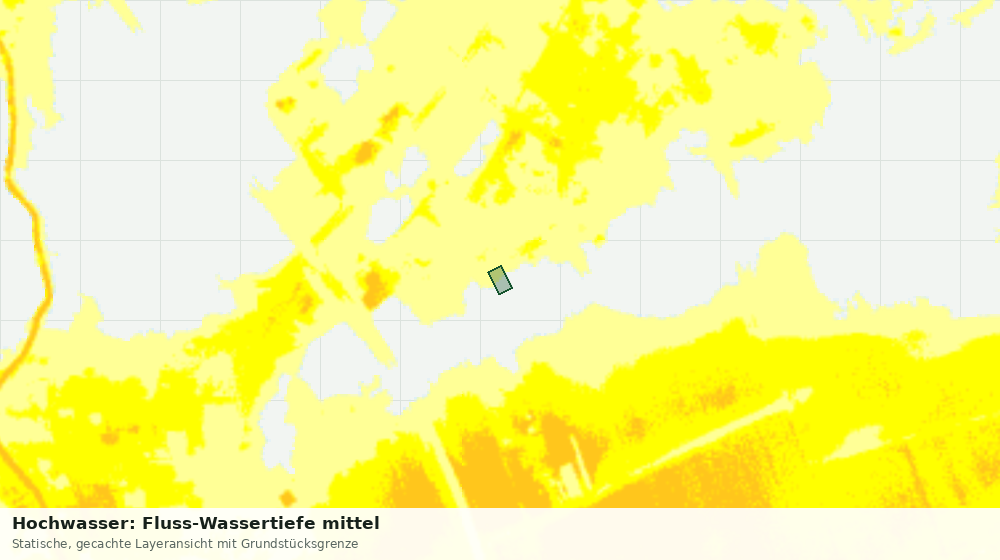 Statische Kartenansicht: Hochwasser: Fluss-Wassertiefe mittel