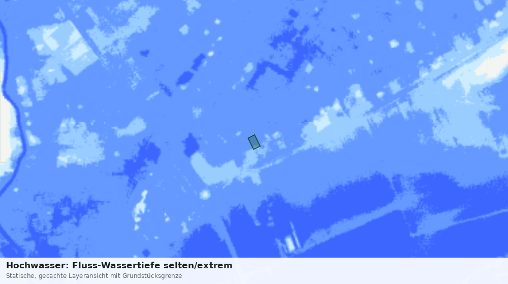 Statische Kartenansicht: Hochwasser: Fluss-Wassertiefe selten/extrem