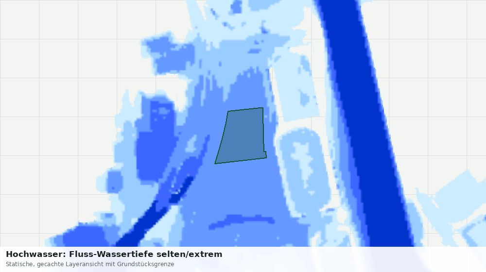 Statische Kartenansicht: Hochwasser: Fluss-Wassertiefe selten/extrem