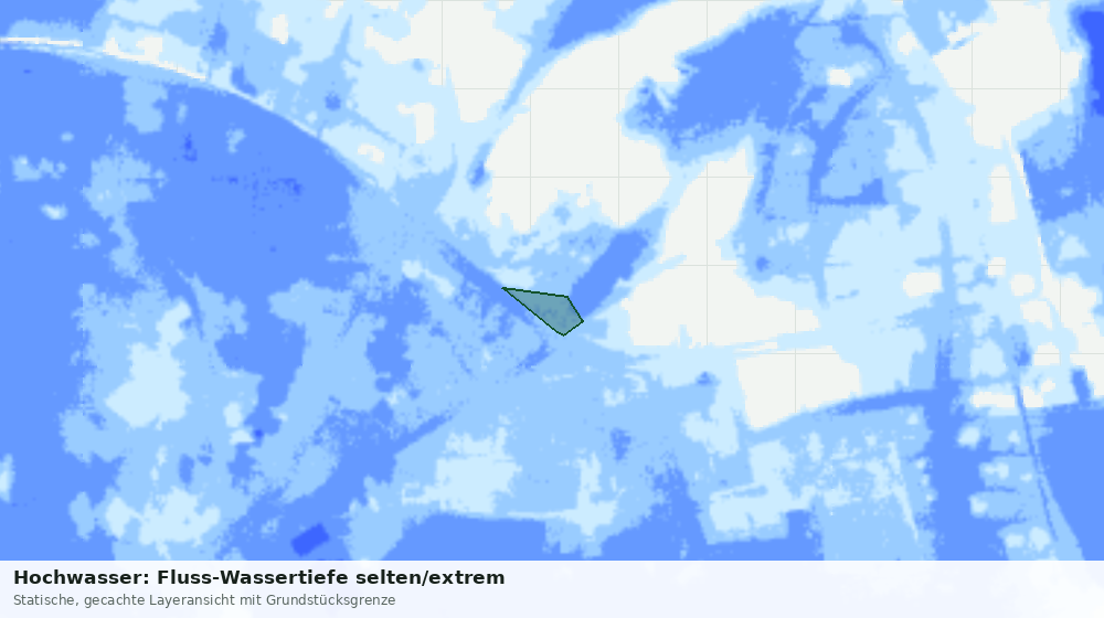 Statische Kartenansicht: Hochwasser: Fluss-Wassertiefe selten/extrem
