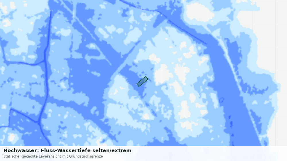 Statische Kartenansicht: Hochwasser: Fluss-Wassertiefe selten/extrem