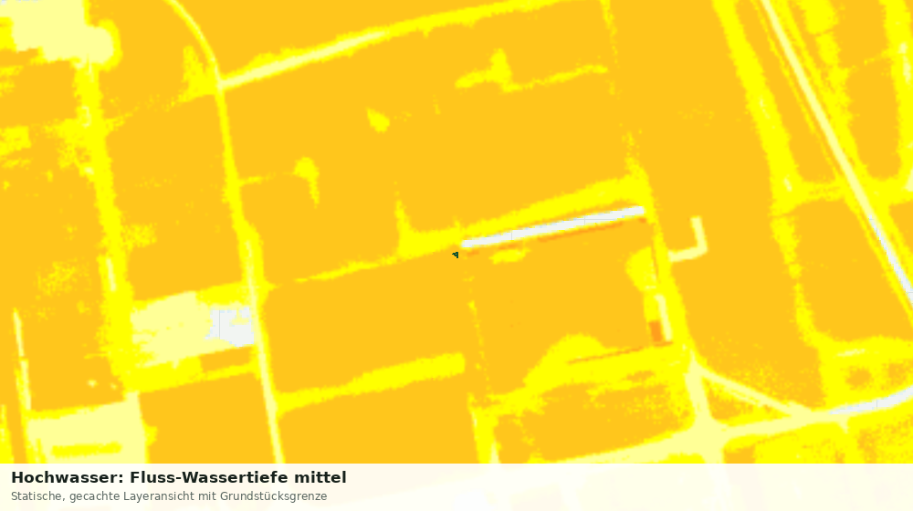 Statische Kartenansicht: Hochwasser: Fluss-Wassertiefe mittel