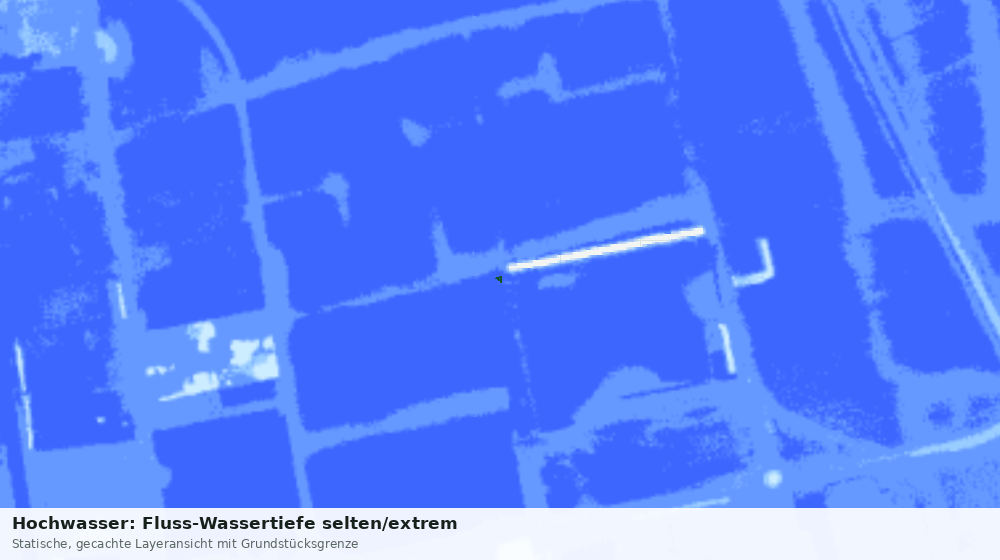 Statische Kartenansicht: Hochwasser: Fluss-Wassertiefe selten/extrem