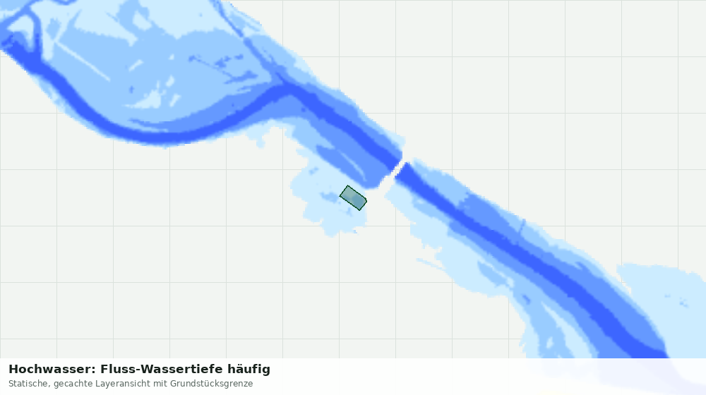 Statische Kartenansicht: Hochwasser: Fluss-Wassertiefe häufig