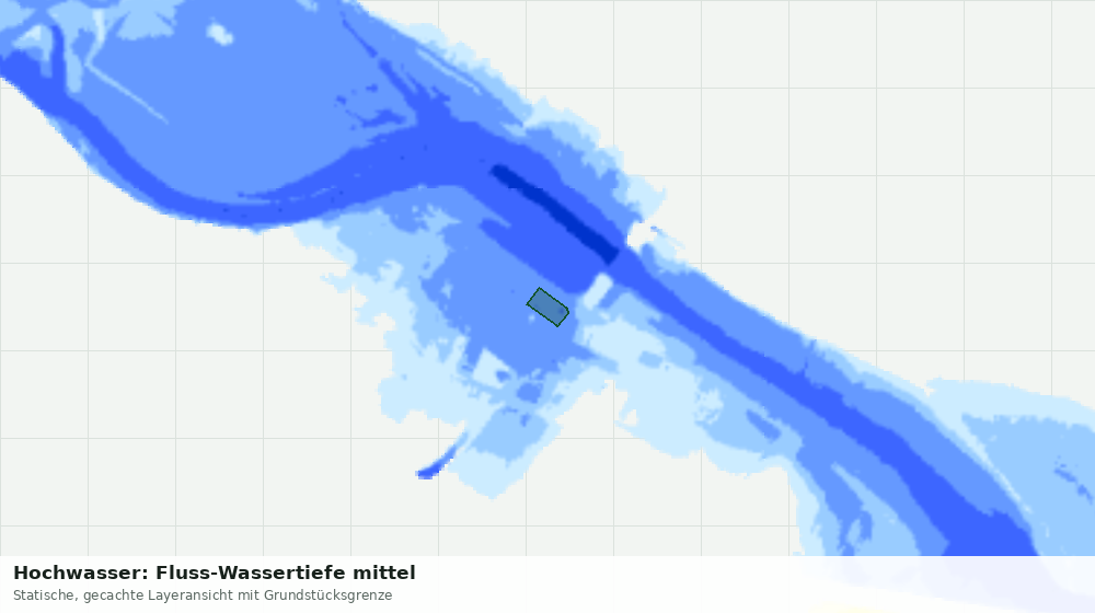 Statische Kartenansicht: Hochwasser: Fluss-Wassertiefe mittel