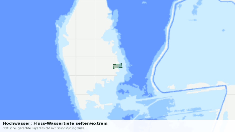 Statische Kartenansicht: Hochwasser: Fluss-Wassertiefe selten/extrem