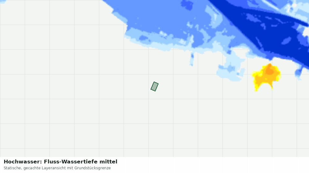 Statische Kartenansicht: Hochwasser: Fluss-Wassertiefe mittel