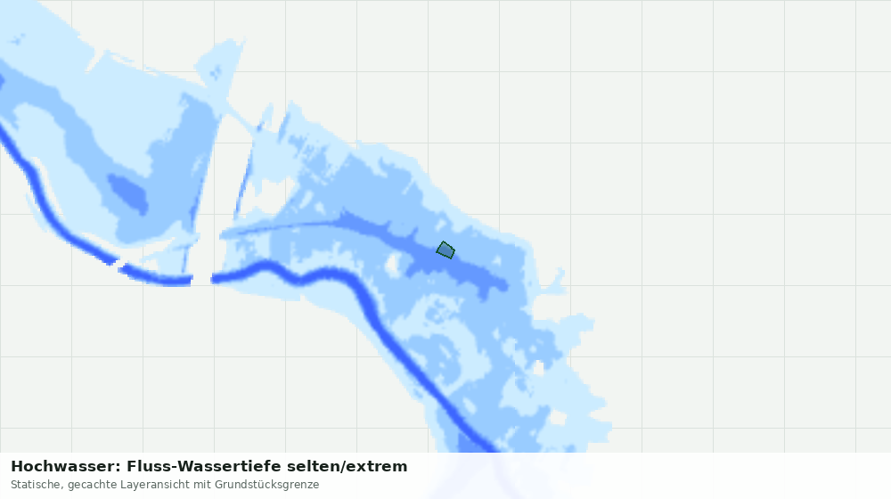 Statische Kartenansicht: Hochwasser: Fluss-Wassertiefe selten/extrem