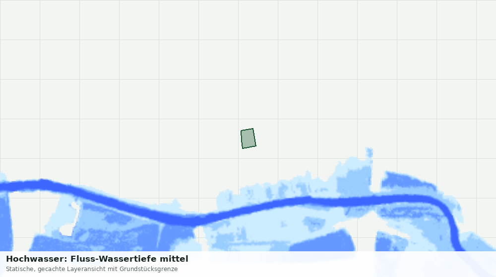 Statische Kartenansicht: Hochwasser: Fluss-Wassertiefe mittel