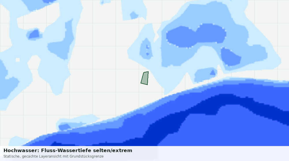 Statische Kartenansicht: Hochwasser: Fluss-Wassertiefe selten/extrem