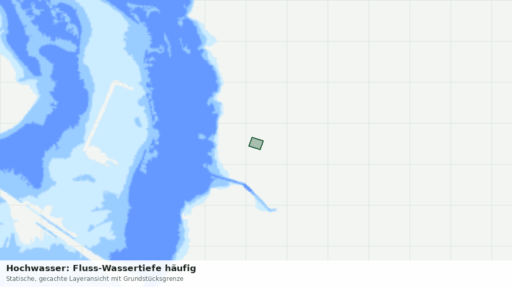 Statische Kartenansicht: Hochwasser: Fluss-Wassertiefe häufig