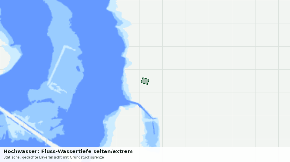 Statische Kartenansicht: Hochwasser: Fluss-Wassertiefe selten/extrem