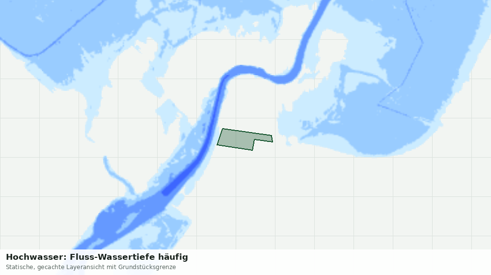 Statische Kartenansicht: Hochwasser: Fluss-Wassertiefe häufig