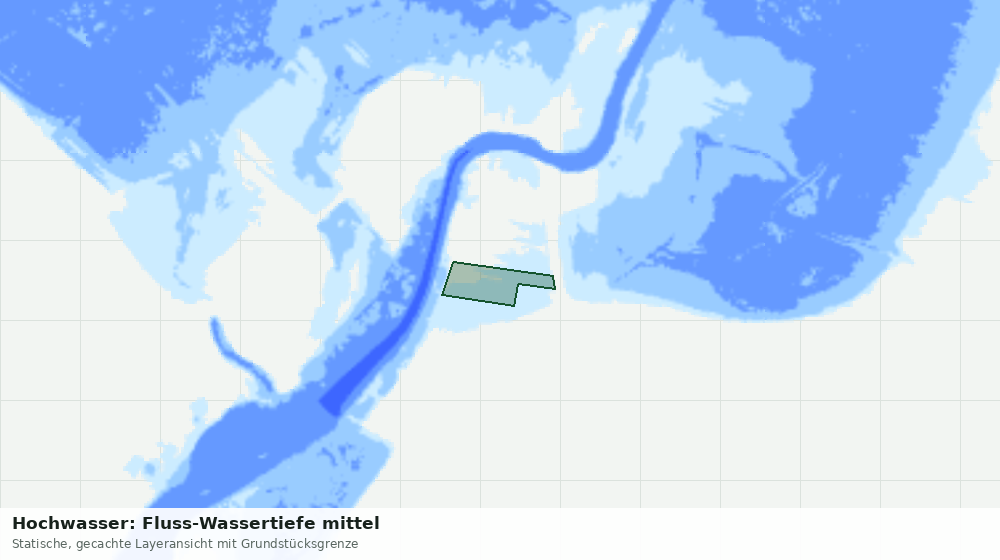 Statische Kartenansicht: Hochwasser: Fluss-Wassertiefe mittel